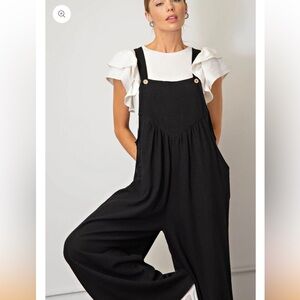 ☀️Cupshe linen wide leg overalls NEW